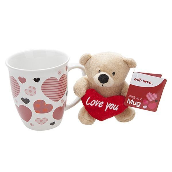 Love Plush Bear In 14oz Mug