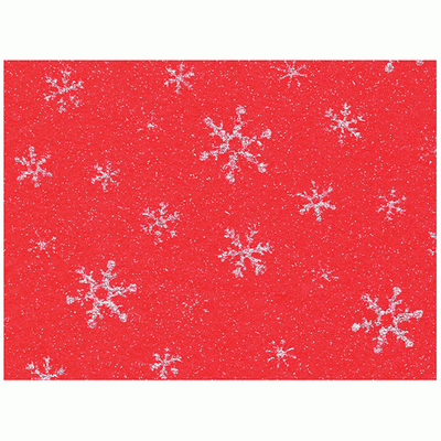 Christmas Felt Acrylic Glitter Snowflake 10pce