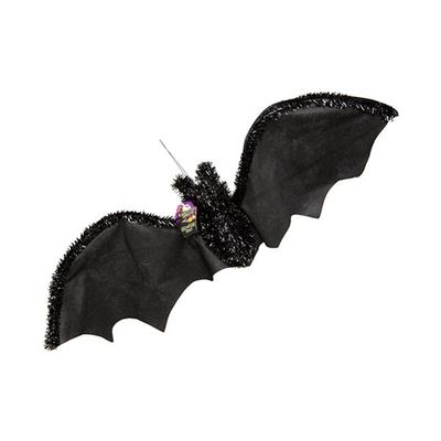 Tinsel Bat  With Non Woven Wings & Hanger  With Hanging Tag