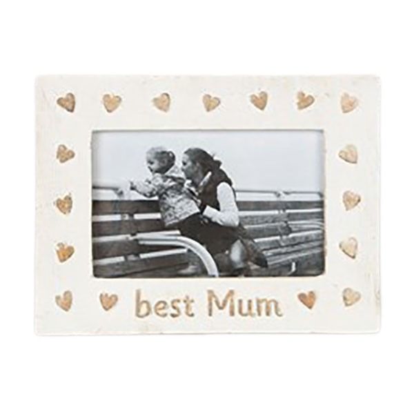 Best Mum Country Charm Shabby Chic Photo Frame 15x21x1cm