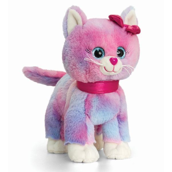 25cm Glitter Gems Kitten With Ht 4 Assorted Soft Plush By Keel Toys
