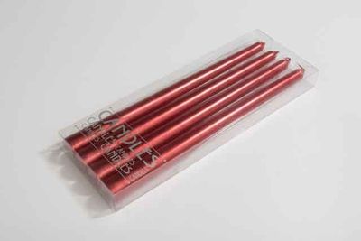 Christmas Set Of 4 Red Taper 25 Cm