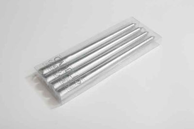 Christmas Set Of 4 Silver Taper 25 Cm