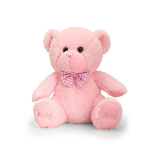 20cm Baby Girl Bear Soft Plush By Keel Toys