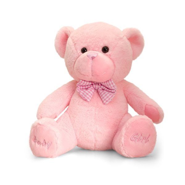 25cm Baby Girl Bear Soft Plush By Keel Toys