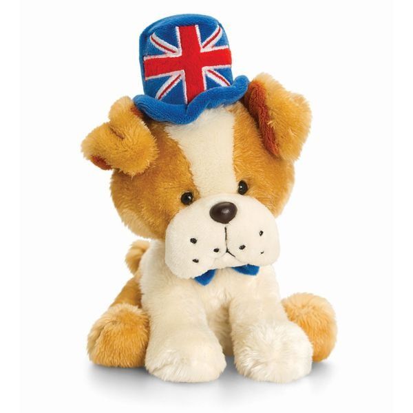 14cm Bud Union Jack Bulldog Soft Plush By Keel Toys - Souvenir