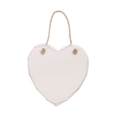 Plain Heart Hanging Plaque 12cm Ideal for Personalisation