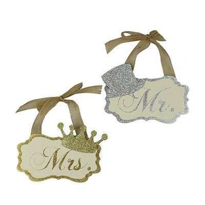 Amore Mdf Wall Plaques - Mr & Mrs - Set Of 2