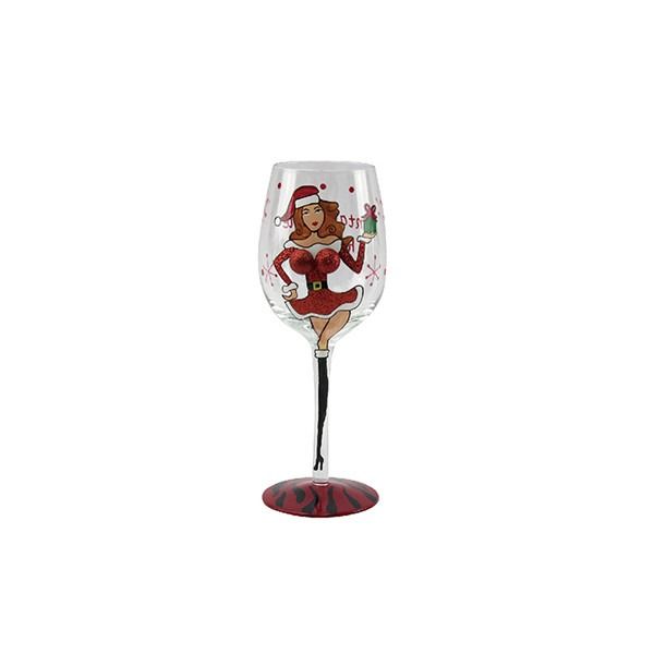 Christmas Santa Little Helper Wine Glass By Leonardo Collection