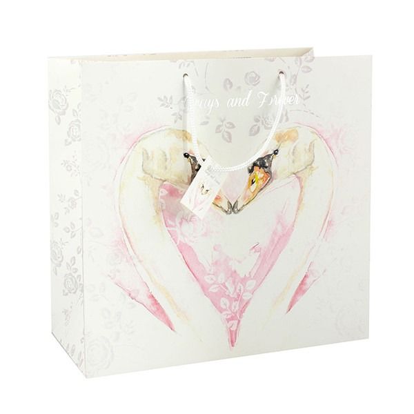 Wedding Swan Gift Bag Large  by Leonardo Collection