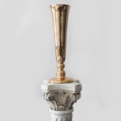 50cm Gold Plated Conic Vase