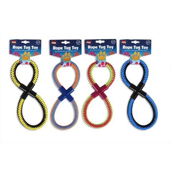 Figure 8 Rope Dog Toys 4 Assorted Colours