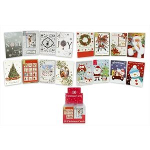 10 Christmas Cards 4 Assorted Mixed Designs