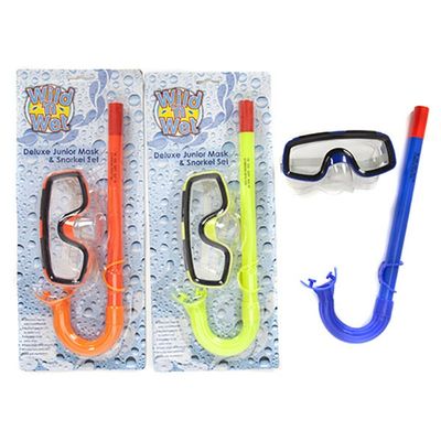 Hi-quality Deluxe Junior Mask + Snorkel Set On Blister Card