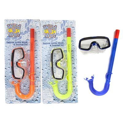 Hi-quality Deluxe Junior Mask + Snorkel Set On Blister Card