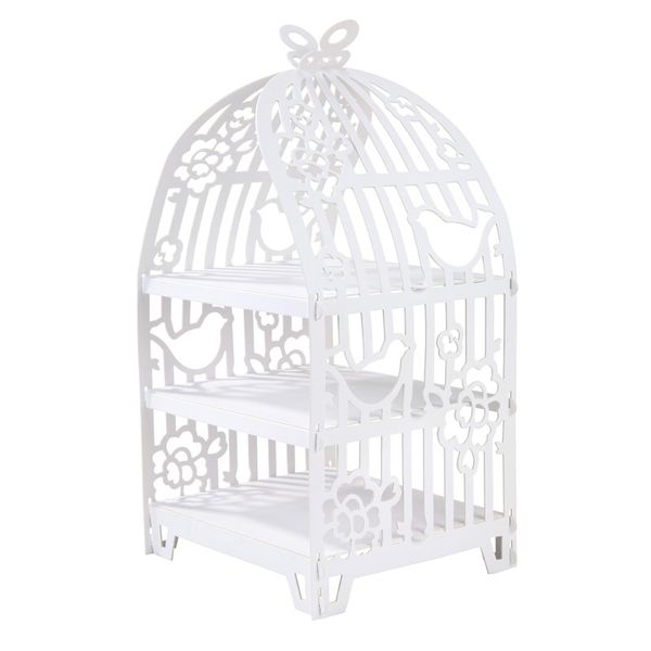 White Birdcage Cake Stand