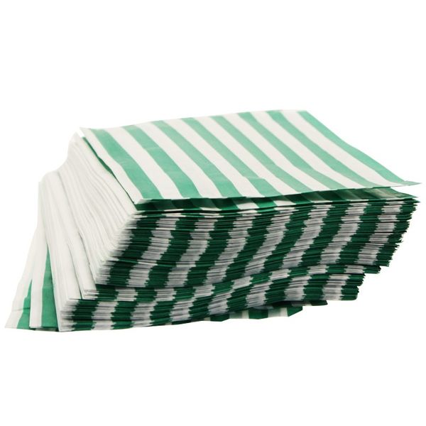 Green Striped Candy Bag