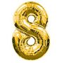 8 Number Balloon Gold