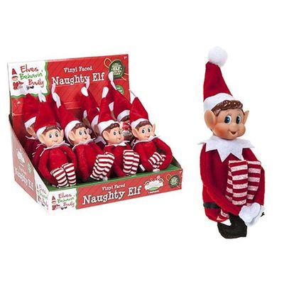 12 inch Long Leg Soft Body Vinyl Face Elf With hat&tag.