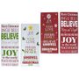 28 X 63.5cm Christmas Plaques - 2 Assorted