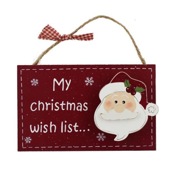 Mdf Hanging Decoration - My Christmas Wish List