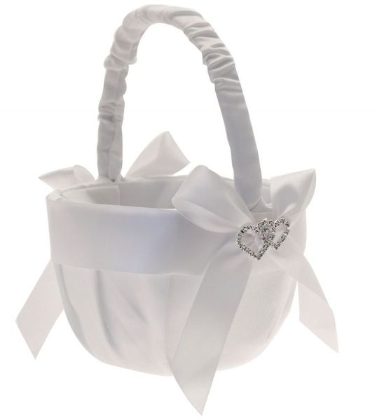 Diamante Heart Flower Basket