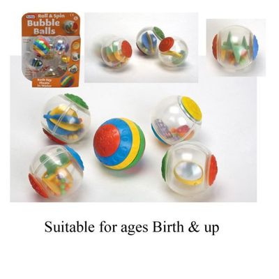 Spin & Roll Bubble Balls 5pcs (lg)